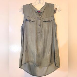 Vince Camuto army Green satin high low top